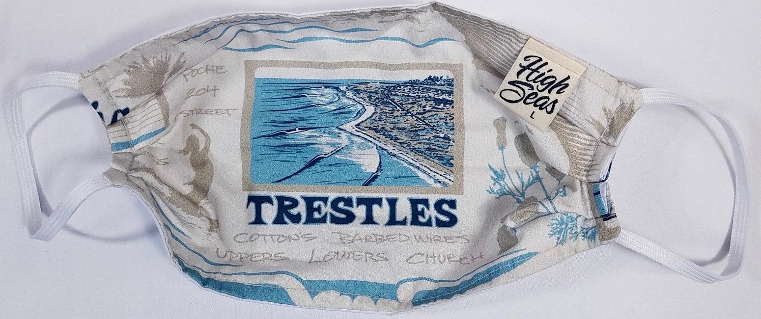 Trestles Surfing Face Mask   100% Cotton Made in USA